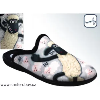 Dámská zdravotní obuv SANTÉ AB/24285 SHAUN CENIZA domácí obuv, papuče vel. 35-43, --- - 38