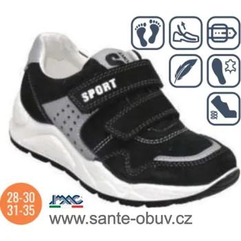 Dámská zdravotní obuv SANTÉ IC/381720 NERO vych. obuv vel. 31-35, --- - 35