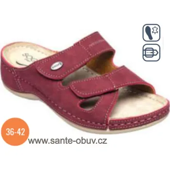 Dámská zdravotní obuv SANTÉ SG/305 BORDO pantofel vel. 36-42, bordo - 37