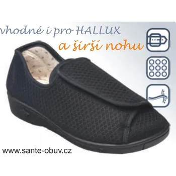 Dámská zdravotní obuv SANTÉ AB/622866 NERO HALLUX obuv vel.36-43, --- - 42