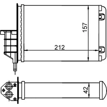Výměník tepla Výměník tepla, vnitřní vytápění MAHLE AH 18 000S