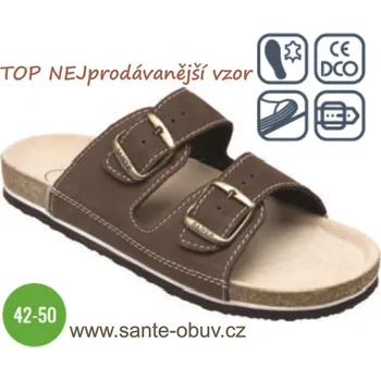 Dámská zdravotní obuv SANTÉ N/26/52/H/CP zdravotní pantofel hnědá, hnědá - 42