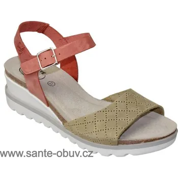 Dámská zdravotní obuv SANTÉ IB/5703 KHAKI vycházková obuv vel.36-41, --- - 39