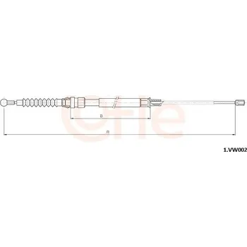 Brzdový systém Tažné lanko, parkovací brzda COFLE 1.VK002