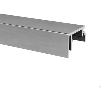 Zábradlí Ukončovací profil, Easy Glass Strong, boční montáž Ukončovací profil, Easy Glass Strong, boční montáž, délka 5000 mm, U-vel.: 3 mm, hliník, surový