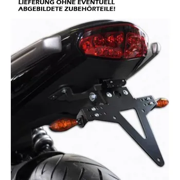 Držák SPZ HSM Držák SPZ KAWASAKI ER-6N / F 09-11, nastavitelný, černý, s držákem odrazky