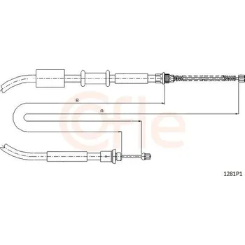 Brzdový systém Tažné lanko, parkovací brzda COFLE 92.1281P1