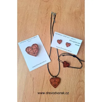 Souprava šperků Srdce - sada šperků Varianta: Dub