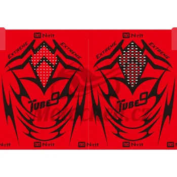 Nákrčník N-rit Extreme III Tube9 - hřejivý šátek / nákrčník pro chladné dny s poutky, červeno-černý