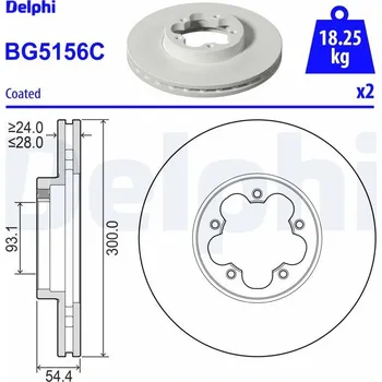 Brzdový kotouč Brzdový kotouč DELPHI BG5156C