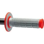 RENTHAL gripy MX DUAL COMPOUND TAPERED HALF WAFFLE, dvoudílné, barva šedá/červená