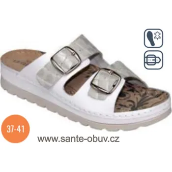 Dámská zdravotní obuv SANTÉ AC/3102 WHITE pantofel vel. 37-41, bílá - 41