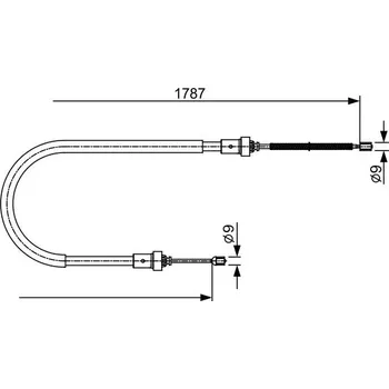 Lanko parkovací brzdy Tažné lanko, parkovací brzda BOSCH 1 987 482 410