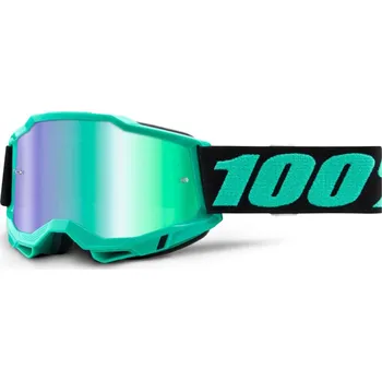 Motocyklové brýle 100percent 100% MX brýle ACCURI 2 brýle Tokyo, zrcadlové Green plexi