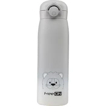 Termoska FreeON dětská nerezová termoska 480 ml - Šedá