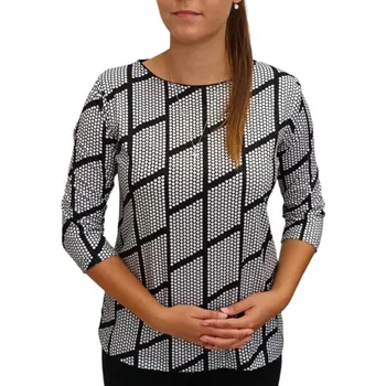 Dámská halenka Halenka Pratto černá s bílými puntíky velikost pratto: 50