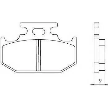 Brzdový komplet Brenta organické brzdové destičky FT3086