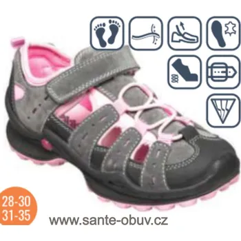 Dámská zdravotní obuv SANTÉ IC/182280 ROSA vych. obuv 31-35, růžovo-šedá - 32