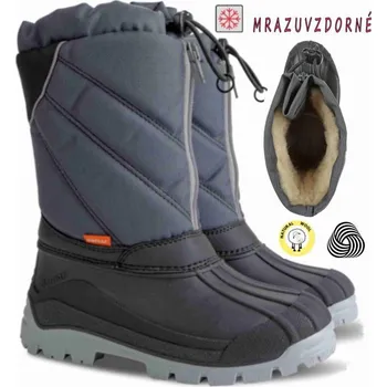 Pánská zimní obuv DEMAR obuv NIKO M D 1311 šedé vel.35-40, šedá - 35-36