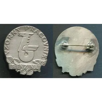 BENZINA. Odznak Vzorný pracovník.