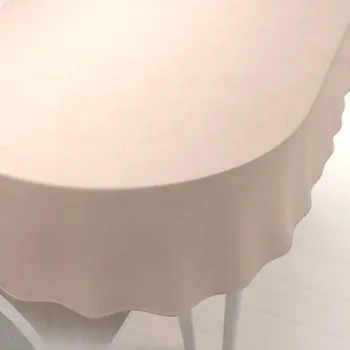 ubrus Sametový oválný ubrus Velvet Premium SVP-020 Béžový 100x160 cm