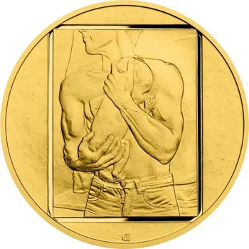 Zlatá dvouuncová medaile Jan Saudek - Life reverse proof