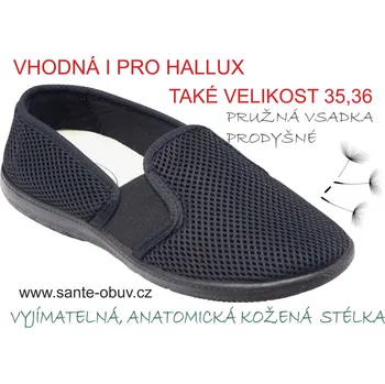 Dámská zdravotní obuv SANTE PO/6147 NERO domácí obuv vel.37-42, --- - 42