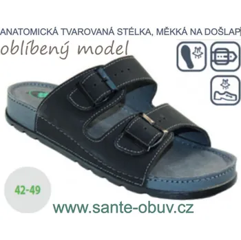Dámská zdravotní obuv SANTÉ N/211/12/62 ČERNÁ pantofel vel.42-49, --- - 46