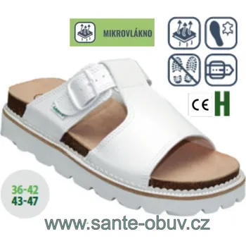 Dámská zdravotní obuv SANTÉ N/560/12/10 zdravotní pantofel bílá, bílá - 43