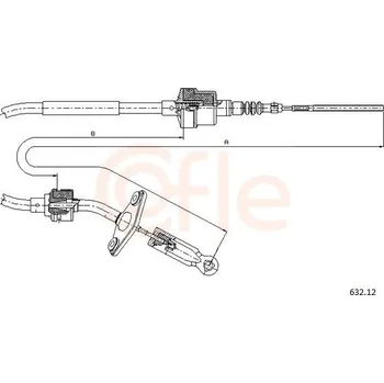 Spojkové lanko Tažné lanko, ovládání spojky COFLE 632.12