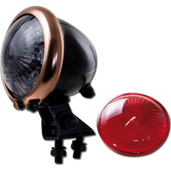 Osvětlení pro motocykl HSM LED zadní světlo Bates Style, černé-měděné