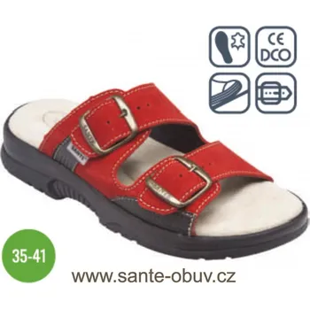 Dámská zdravotní obuv SANTÉ N/517/33/38/CP zdravotní pantofel červená, červená - 35
