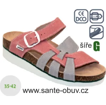 Dámská zdravotní obuv SANTÉ N/240/9/37/17/H/K/BP RŮŽOVÁ zdravotní pantofel , RŮŽOVÁ - 39