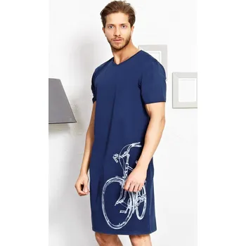 Pánská noční košile Cool Comics Pánská noční košile s krátkým rukávem Bicykl Barva: Modrá, Velikost: M