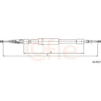 Brzdový systém Tažné lanko, parkovací brzda COFLE 10.4527