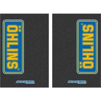 Auto-moto BLACKBIRD sada ochranných nálepek na teleskopy OHLINS-CARBON 2 ks