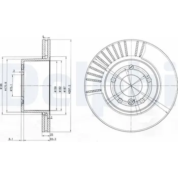 Brzdový kotouč Brzdový kotouč DELPHI BG3737C