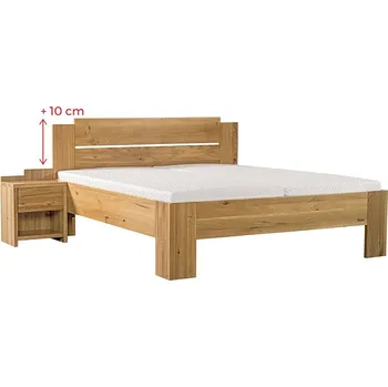 Postel Dřevěná postel Grado Max - Buk 200x140 Buk průběžná spárovka Doprava ZDARMA.