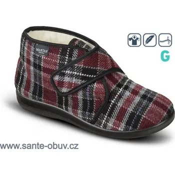 Dámská zdravotní obuv SANTÉ MJ/815 VÍNOVÁ , domácí obuv s kožíškem vel.37-42, --- - 40