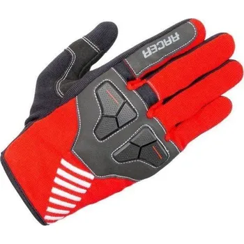 Moto rukavice Racer PRO červené motokrosové rukavice, velikost S