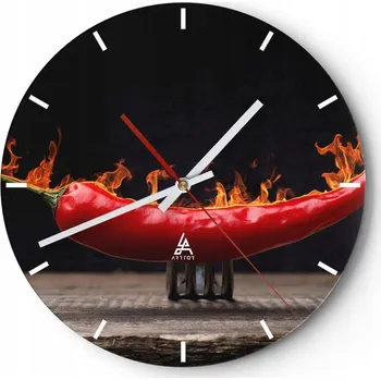 Hodiny Velké nástěnné hodiny 40x40 Abstrakce Skleněné hodiny Kulatý Tiché