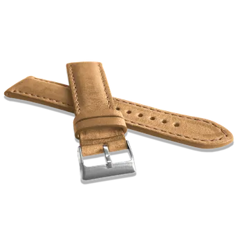 Řemínek na hodinky LAVVU Přírodně barvený béžový řemínek NATURE z kůže Top Grain - 20 LSRUO20