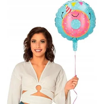 Balónek Fóliový balónek modrý donut/kobliha 45 cm