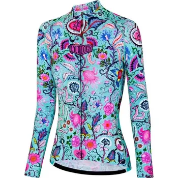 cyklistický dres Cyklodres CYCOLOGY Summer Secret Garden, dámský, dlouhý rukáv