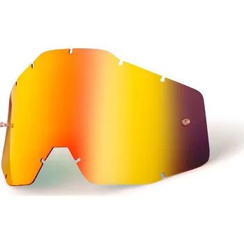 Motocyklové brýle 100percent náhradní plexi pro brýle 100% Racecraft/Accuri/Strata červené chrom, Anti-fog