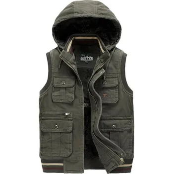 Pánský zimní kabát Pánská vesta DIMU242 Barva: Zelená, Velikost: 2XL