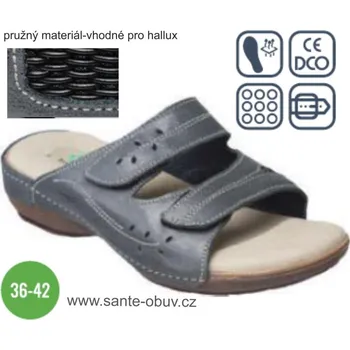Dámská zdravotní obuv SANTÉ N/124/5H/69 zdravotní pantofel černý hallux, --- - 37