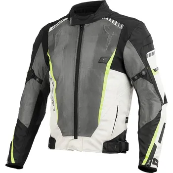 Moto bunda SECA AIRFLOW II šedá textilní bunda, 3XL