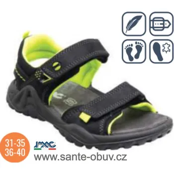 Dámská zdravotní obuv SANTÉ IC/382750 NERO vych. obuv vel.31-35, --- - 34