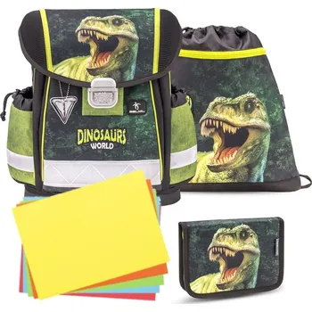 Školní batoh Školní aktovka Belmil 403-13 Classy Dinosaur World 2 (set s penálem a sáčkem) + DÁREK